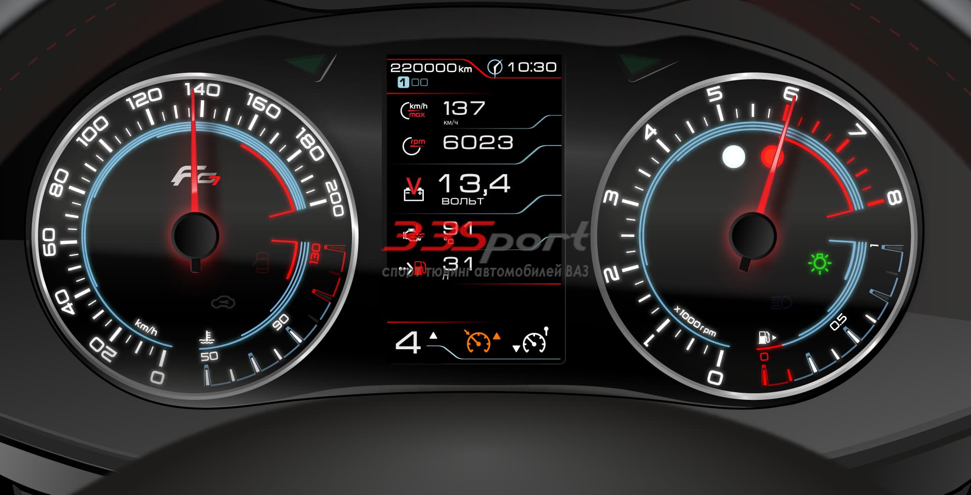 ����������� ���������� �������� gamma gf 851s �� lada granta, kalina 2